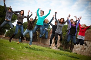 It's unlikely that the study participants felt good enough to do a synchronised jump during the trial, but you get the idea