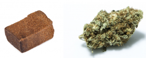 Cannabis hash and skunk have very different quantities of the active THC component.