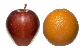 Apples and oranges